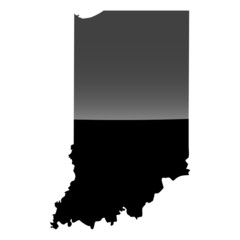 Fototapeta premium High detailed vector map - Indiana.