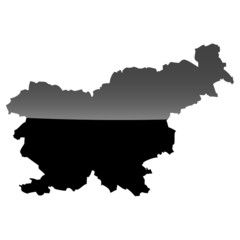 Obraz premium High detailed vector map - Slovenia.