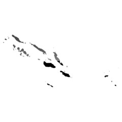 High detailed vector map - Solomon Islands.