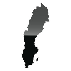 High detailed vector map - Sweden.