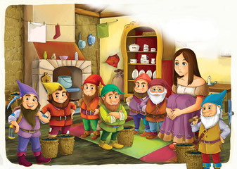 Cartoon fairy tale - illustration for the children