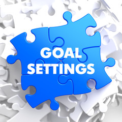 Goal Settings on Blue Puzzle.