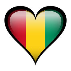 Guinea flag in heart