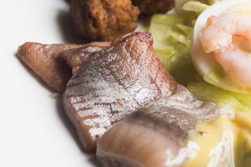 Background of pan fried Pearl Perch