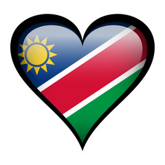 Namibia flag in heart