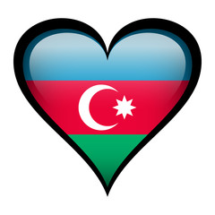 Azerbaijan flag in heart