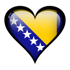 Bosnia & Herzegovina flag in heart