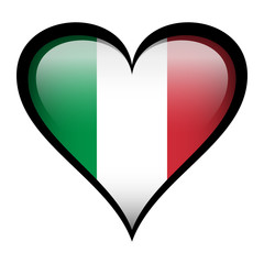 Italy flag in heart