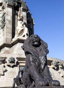 Lion Statue in Barcelona