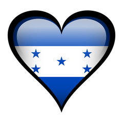 Honduras flag in heart