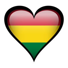 Bolivia flag in heart