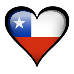 Chile flag in heart