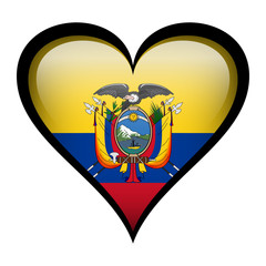 Ecuador flag in heart