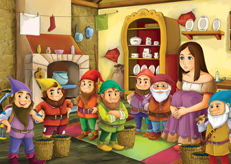 Cartoon fairy tale - illustration for the children