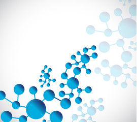 blue dna structure molecule illustration