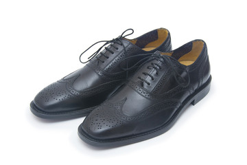 Male fashion with shoes on white