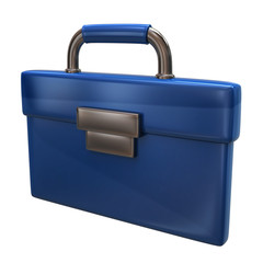 Blue briefcase icon