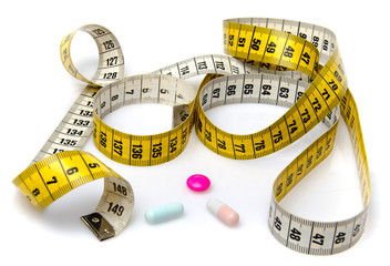 Measuring tape with pills