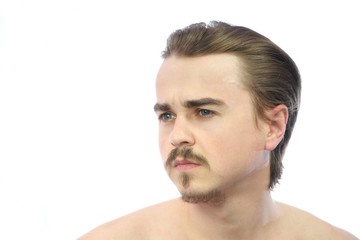 Fototapeta premium Young man looking away left