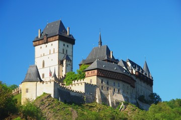 View of the castle Karlstejn, Czech Republic