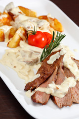 roast beef with vegetables