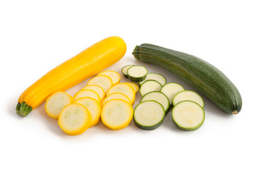 Gelbe und grüne Zucchini