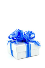 Gift box isolated white background