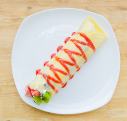 Fruit crepe cake