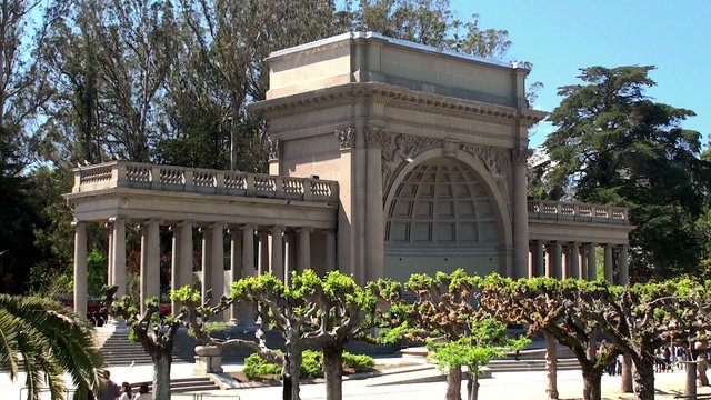 Spreckels Temple of Music on the Music Concourse. San Francisco