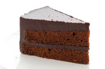 Fototapeta na wymiar Cake chocolate isolated on white background