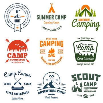 Vintage camp graphics