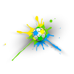 Brazil 2014 Vector Background With Ball