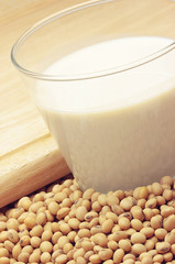soy milk with beans