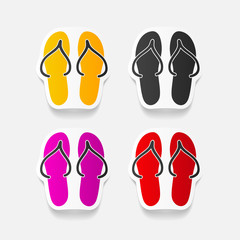 realistic design element: slippers