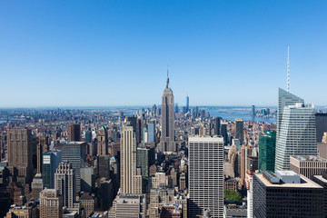 Fototapeta na wymiar Aerial view of Manhattan in New York - USA