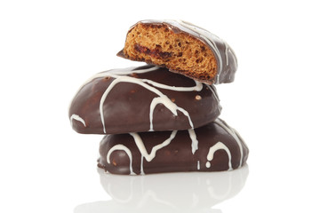 biscuits with fruit forward to chocolate glaze