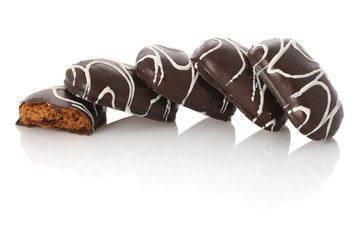 biscuits with fruit forward to chocolate glaze