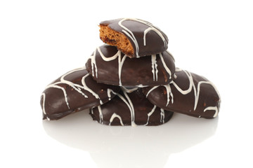 biscuits with fruit forward to chocolate glaze