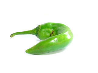 Green peppers isolated on white