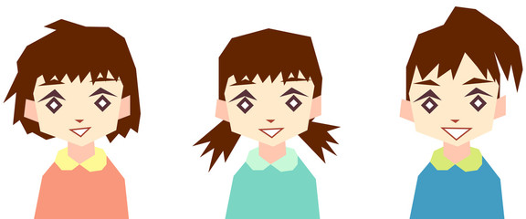 女の子3種