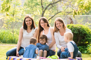 Fototapeta premium mothers with children