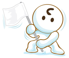 Contrasts waving flag