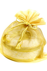 Luxury porcelain pot on white background.