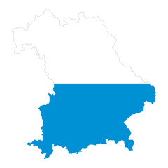 Obraz premium Bayern, Landkarte