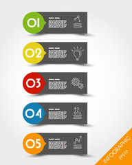 colorful stickers with circle