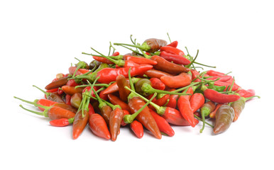 Chilli peppers isolated on a white background