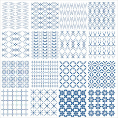 Set of simple geometric vector patterns.