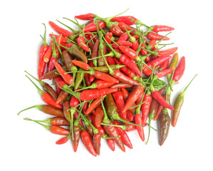 Chilli peppers isolated on a white background