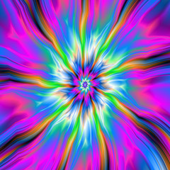 Obraz premium Exploding Palette of Blue and Pink