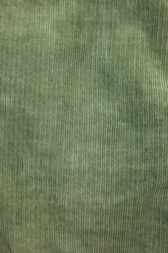 green ribbed velveteen texture